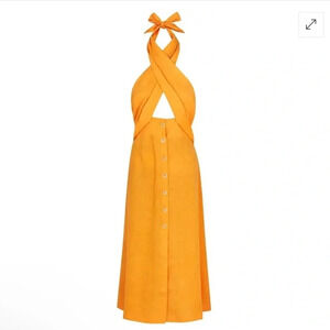 NANUSHKA 
Soffio Linen Midi Dress